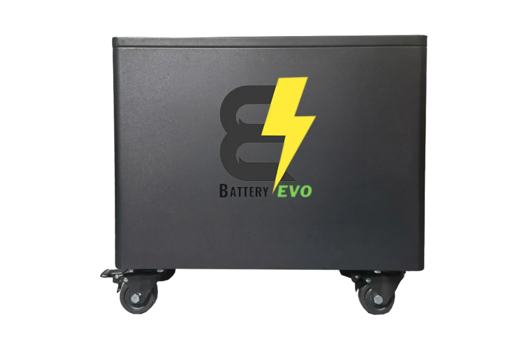 BatteryEVO WALRUS G4 Expansion Pack 96V 23kWh lithium battery with LED monitoring and caster wheels